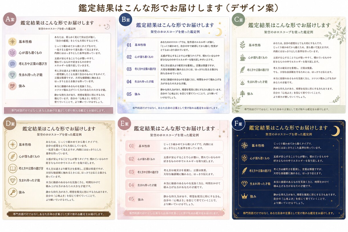 性格・才能・強みをホロスコープで読み解きますます 自分では気づきにくい「あなたらしさ」を星から言葉にします イメージ3