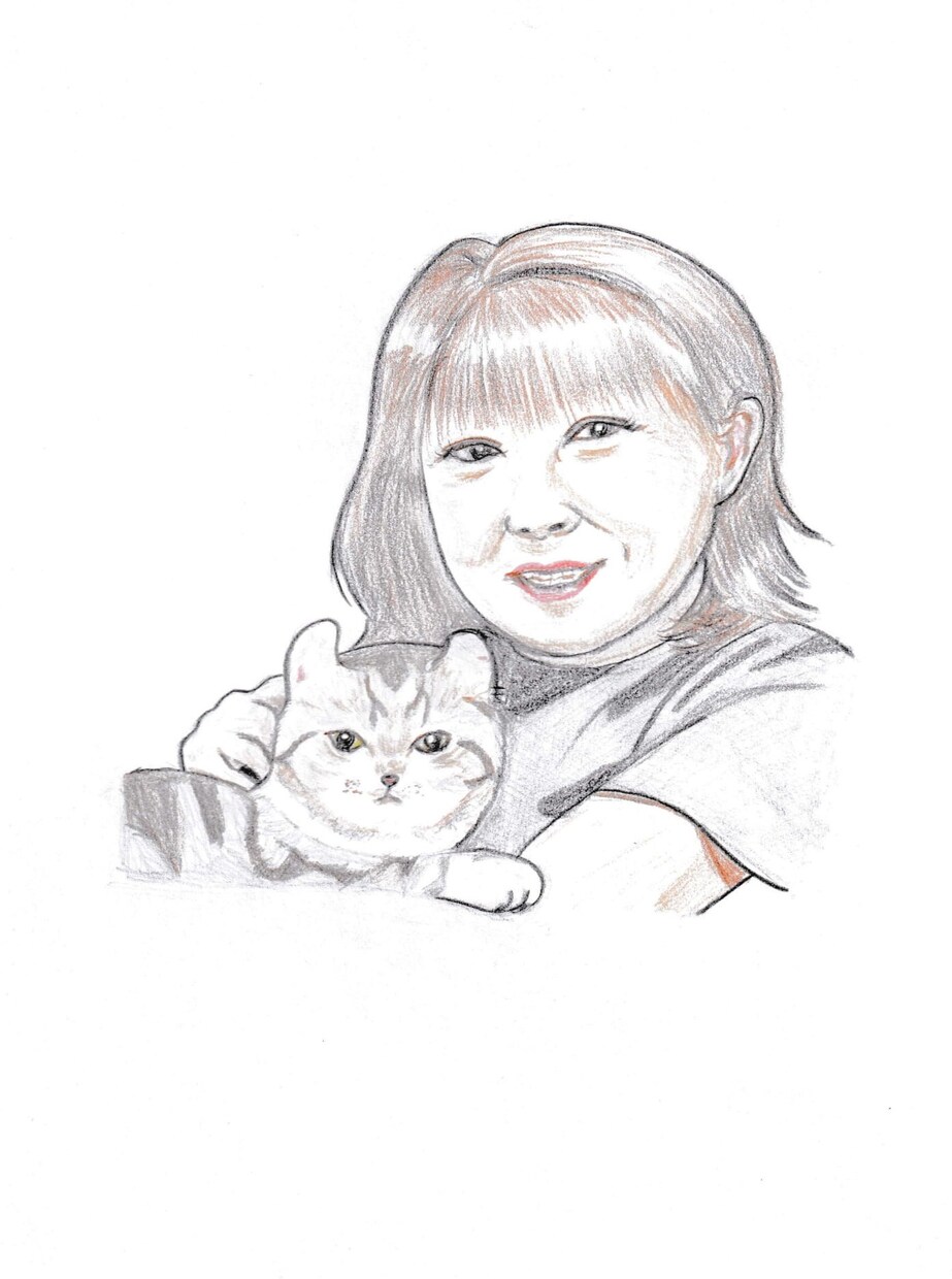 優しいタッチの似顔絵描きます 色鉛筆画であたたかみのあるイラストです イメージ8