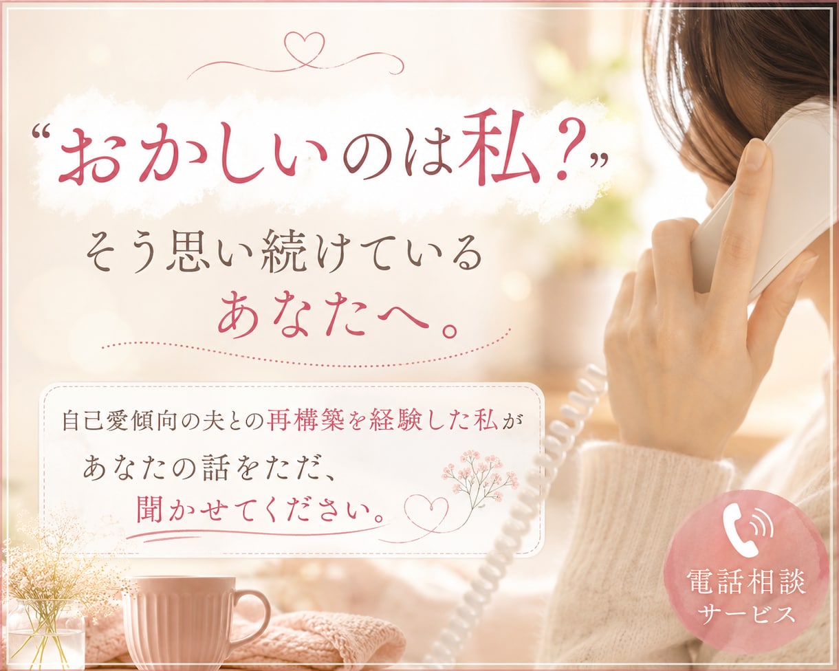 モラハラ・自己愛夫に悩む方へ｜当事者が寄り添います "おかしいのは私？"と思い続けたあなたへ。共感させてください イメージ1