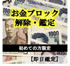 金運鑑定＋お金のブロックを解除します 【返品可能】金運を鑑定し、ブロックを見つけます。 イメージ1