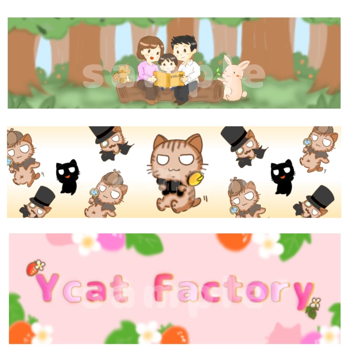 ヘッダー、チャンネルアートお描きします ゆるふわキャラクターお描きします♡ イメージ4