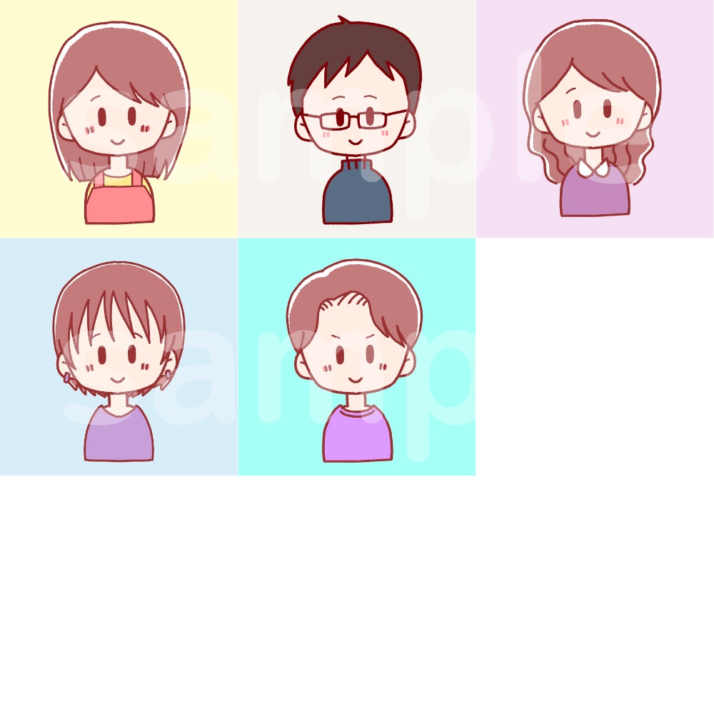 やさしいデザインのアイコンイラストをお描きします 商用OK！シンプルで可愛らしい雰囲気にオススメです♪ イメージ7
