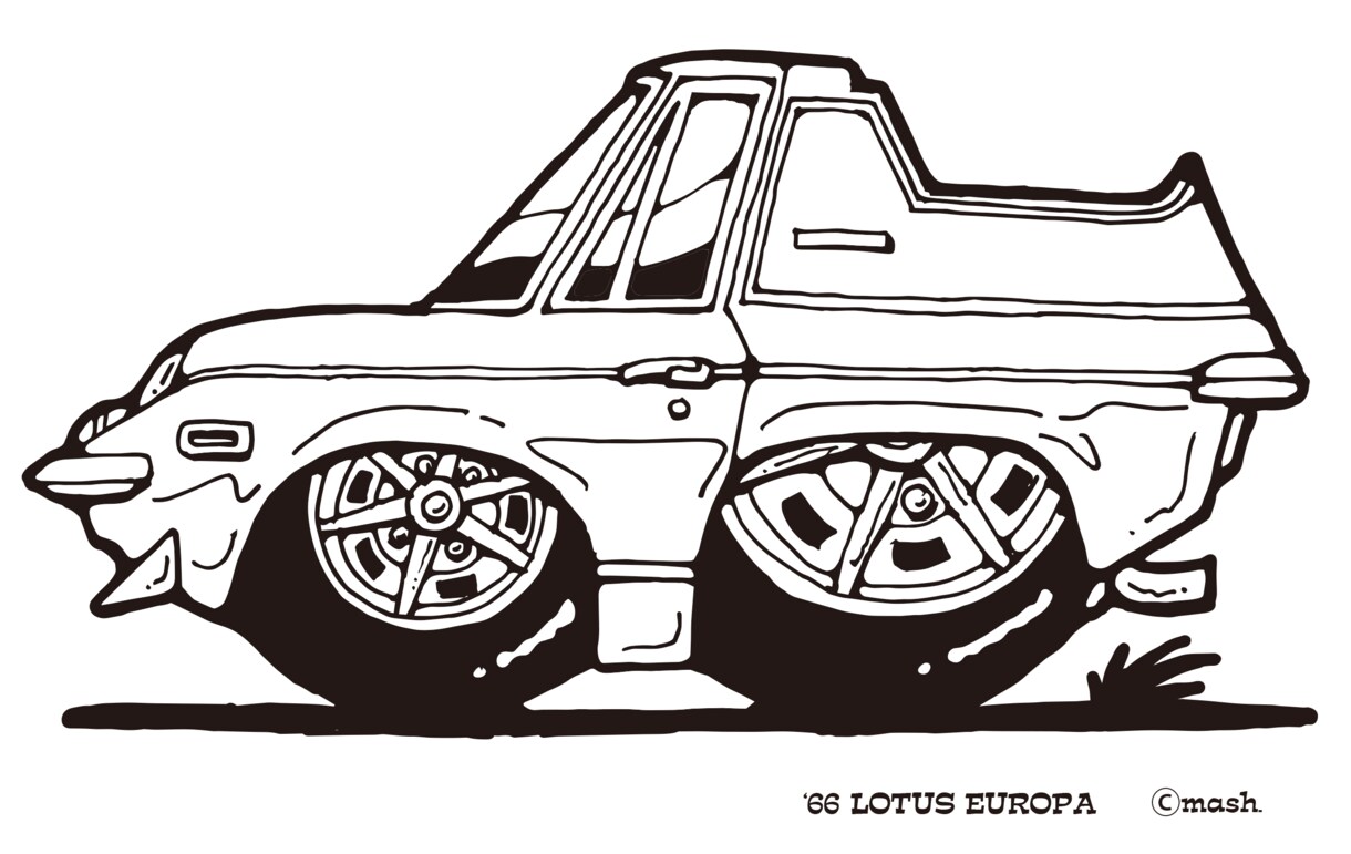 あなたの愛車を描きます 味わいのある手描きモノトーンデフォルメカーイラスト イメージ2