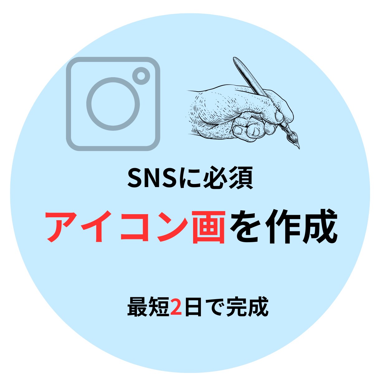理想のアイコンを最速で形にします SNSで必須のアイコン画を最速作成！すぐ運用へ！ イメージ1