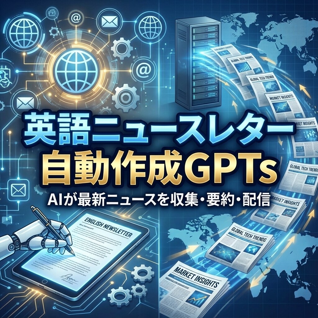英語ニュースレター自動作成GPTsをご提供します 3分で世界へ発信！自然な英語で読者獲得 イメージ1