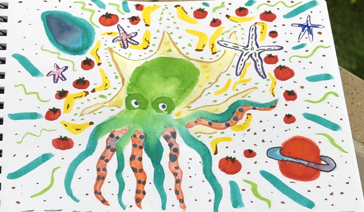 楽しい海の中を描きます カラフルで明るい海の中のライフをあなたのアルバムに保存:) イメージ8