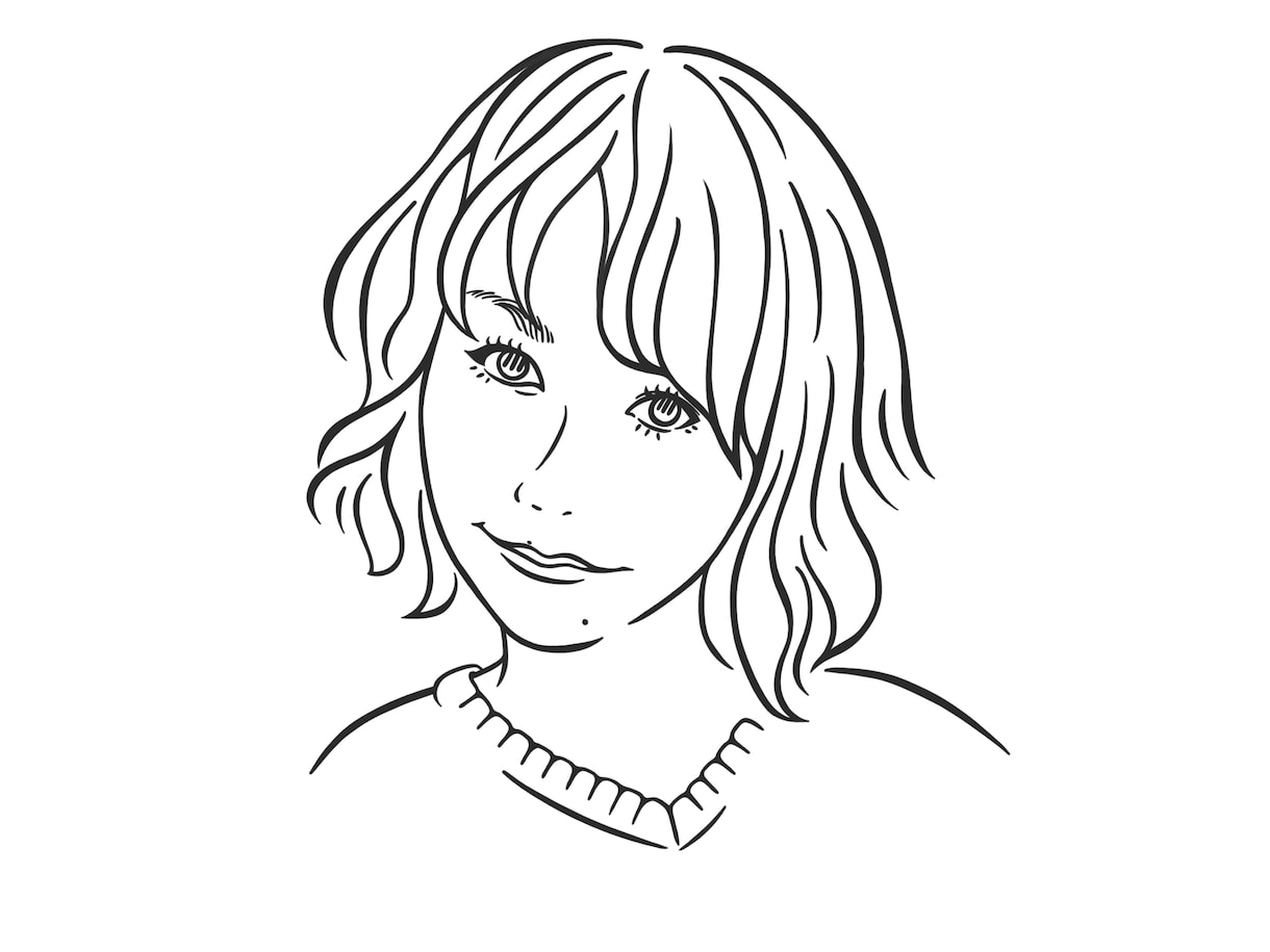 5名様限定 | 掲載OK  大人の似顔絵描きます 柔らかい空気感をそのままに。やさしいモノクロタッチ。 イメージ2