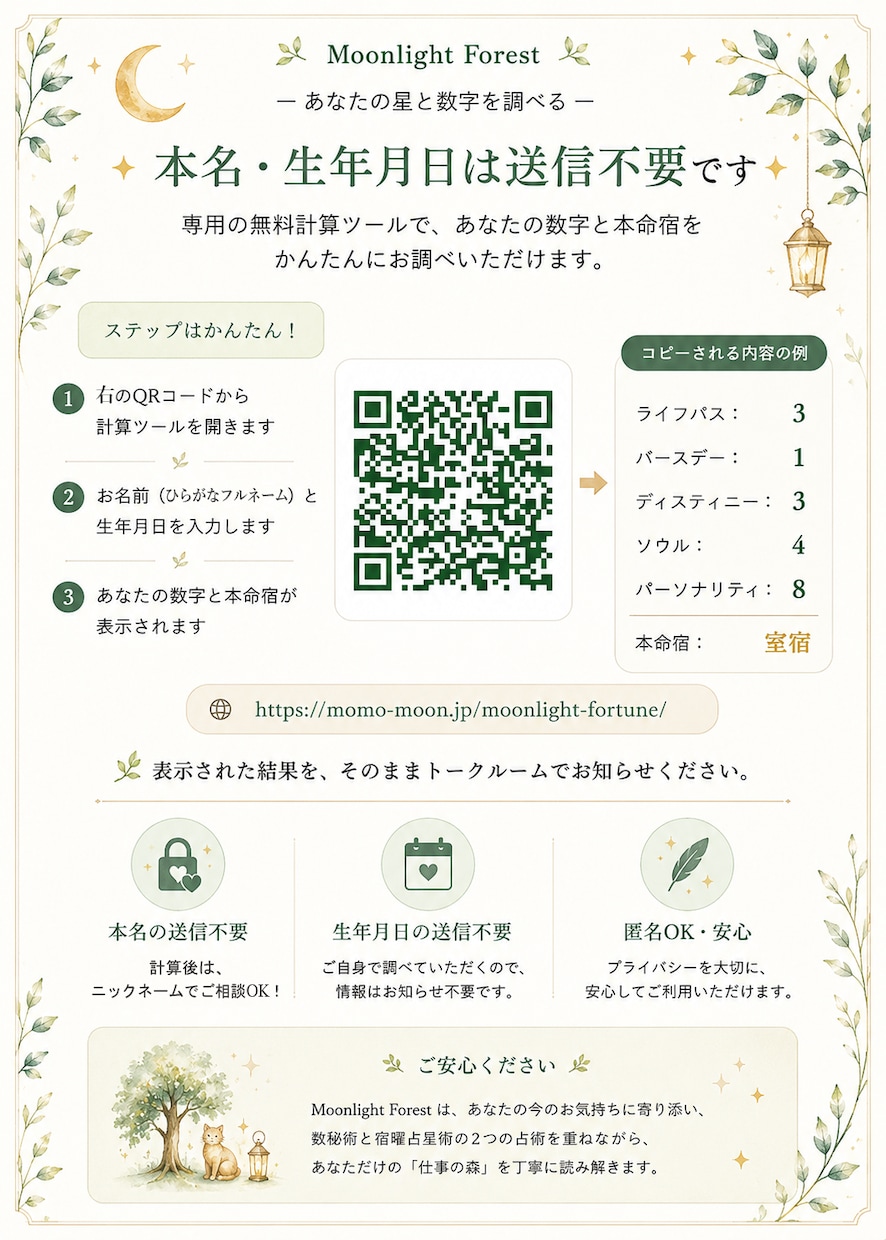 匿名OK！仕事関連のお悩みを数秘×宿曜で紐解きます 資質｜価値観｜人との関わり方・自分らしさを読み解きます イメージ10