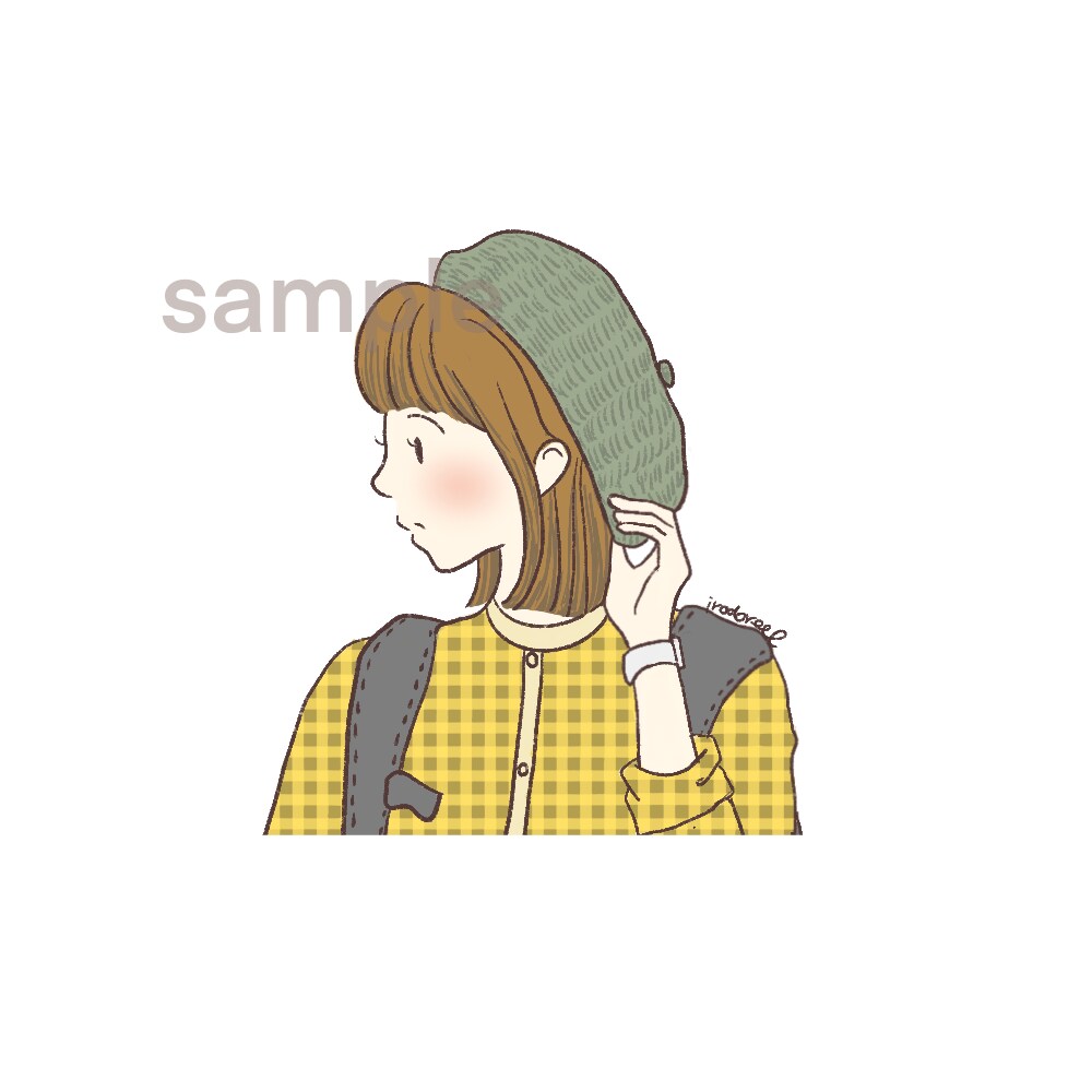 可愛い横顔のイラスト描きをます 横顔アイコンでオシャレな印象で好感度UP！ イメージ5