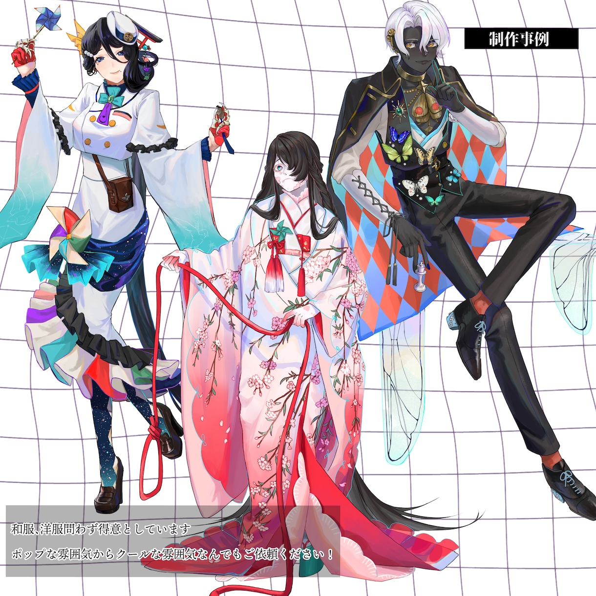 ゲーム・配信・TRPG等に使える立ち絵お描きします 個性にあふれた素敵なキャラクターを制作します！ イメージ2