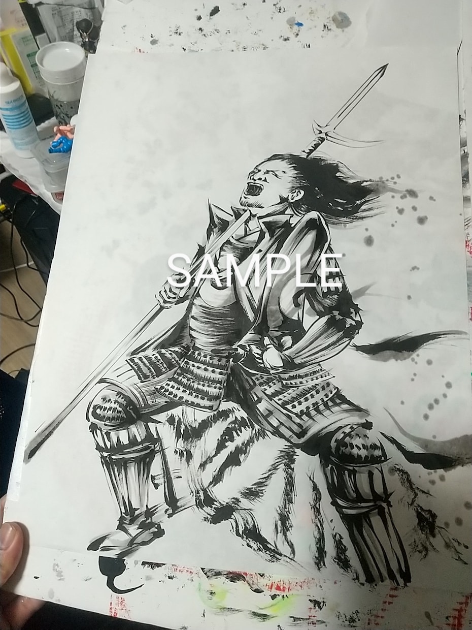 墨絵で描く戦国武将売ります 国内外で活躍する絵師が貴方の為に1から作ります。 イメージ4