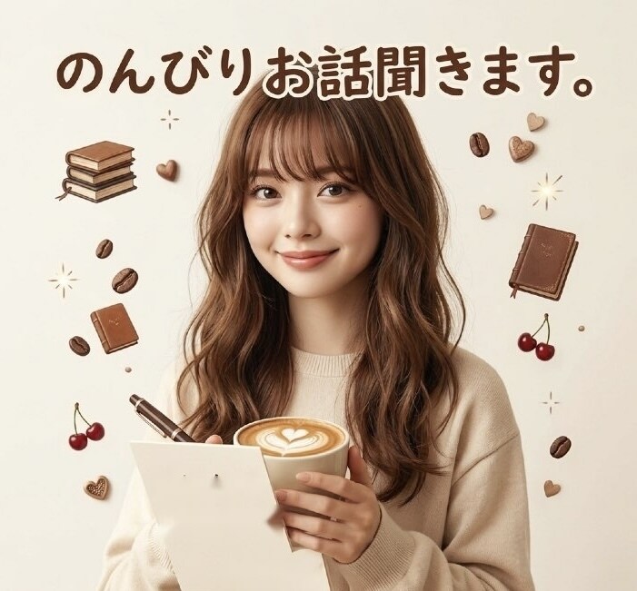 今すぐ通話OK◎雑談｜恋バナ｜寂しい時お話聞きます のんびりゆっくりお話しましょう♪短時間でもお気軽にどうぞ イメージ1