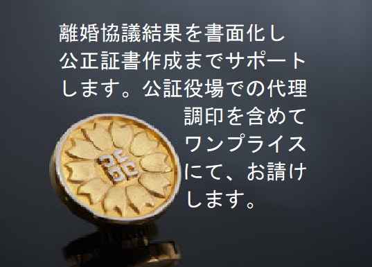 離婚公正証書を代理出席サービス付きにてお請けします 名古屋市内の公証役場手続き限定のサービスです イメージ2