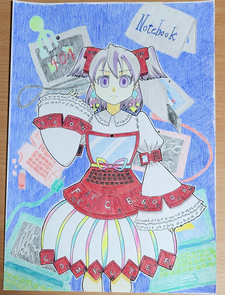 色鉛筆で可愛らしい擬人化の女の子描きます SNSアイコン・ヘッダー・アクキー・アクスタなどに✨ イメージ2