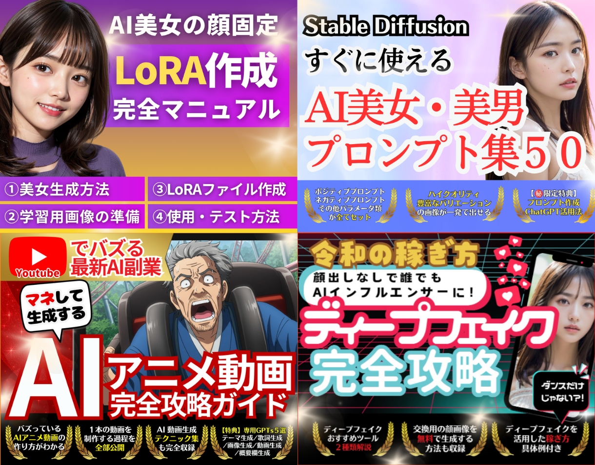 AI画像・動画生成詰め合わせ完全パック提供します ✅【初学者OK】人気サービスをまとめてお得に習得できます！ イメージ2