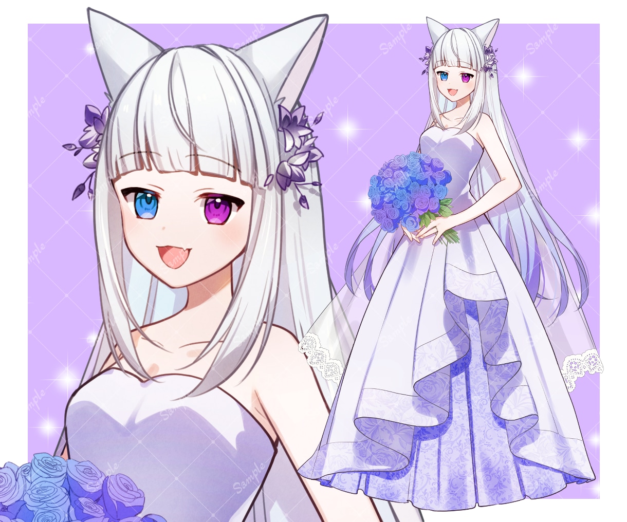 早期納品◎ウエディングドレスのイラスト描きます IRIAMでも使えます！お手頃価格で新衣装をお求めの方へ イメージ8