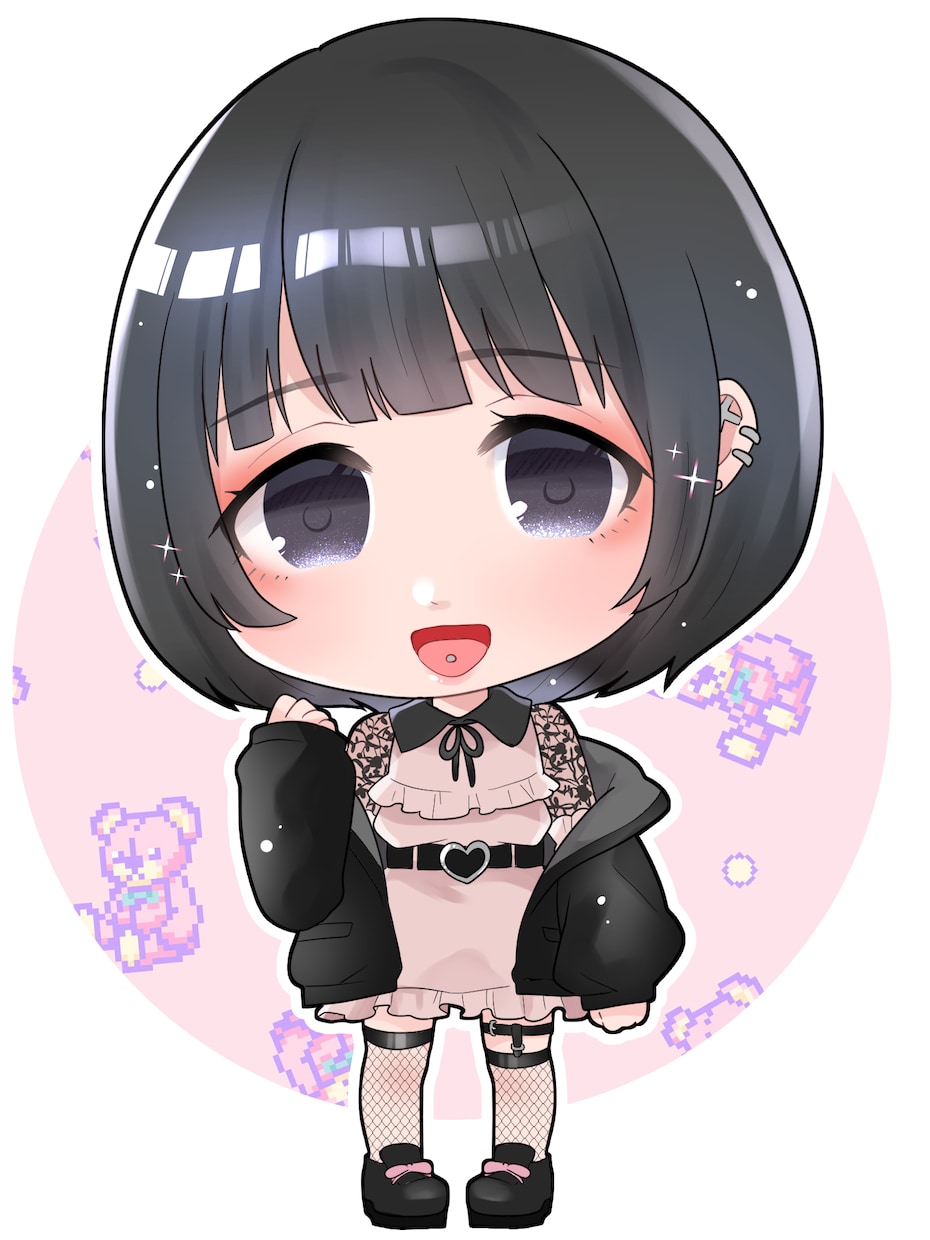 SDキャラ(ミニキャラ)描きます 可愛くキラキラしたSDキャラクター(ミニキャラ)お描きします イメージ3
