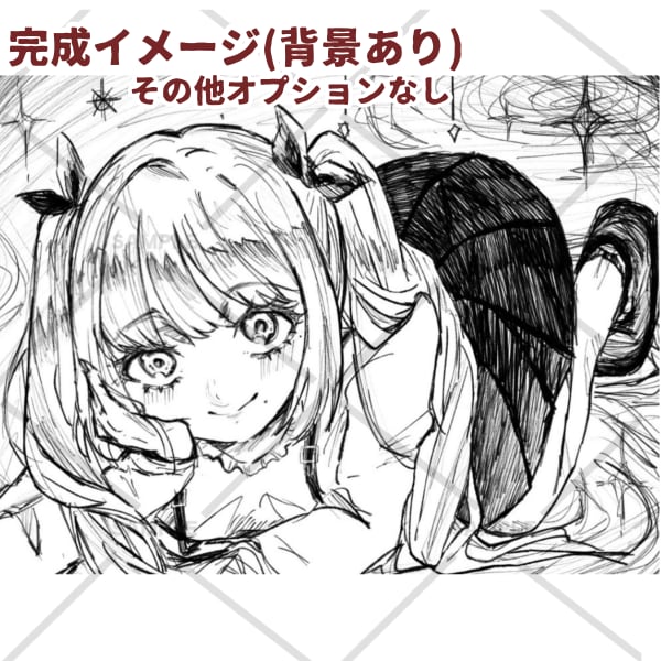 商用込み◎モノクロ1枚絵イラスト描きます ダークで繊細な印象に残ることを意識した1枚絵を制作します♪ イメージ2
