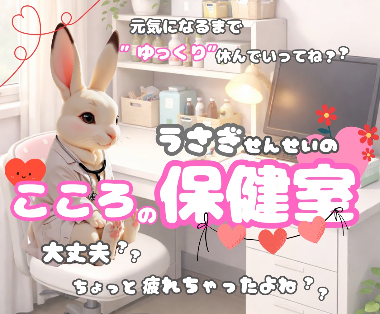 心の保健室✨あなたの傷が出来た"心"に寄り添います うさぎ先生にお任せ✨不安/依存/うつ/育児/毒親/HSP イメージ1