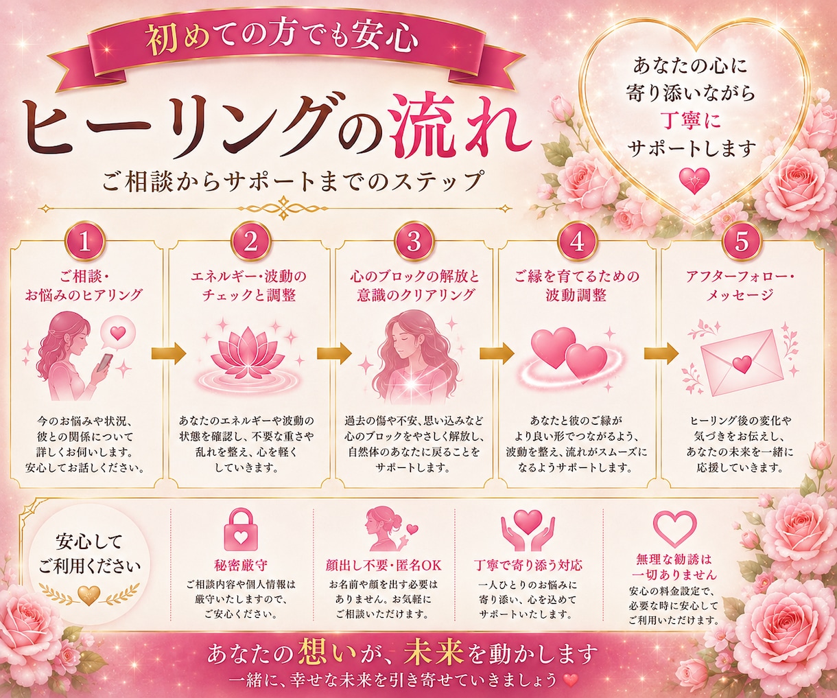 女性限定、復縁、片思い、縁結びヒーリングします 彼との恋をもう一度、初めませんか？キラキラ輝く自分になろう イメージ5