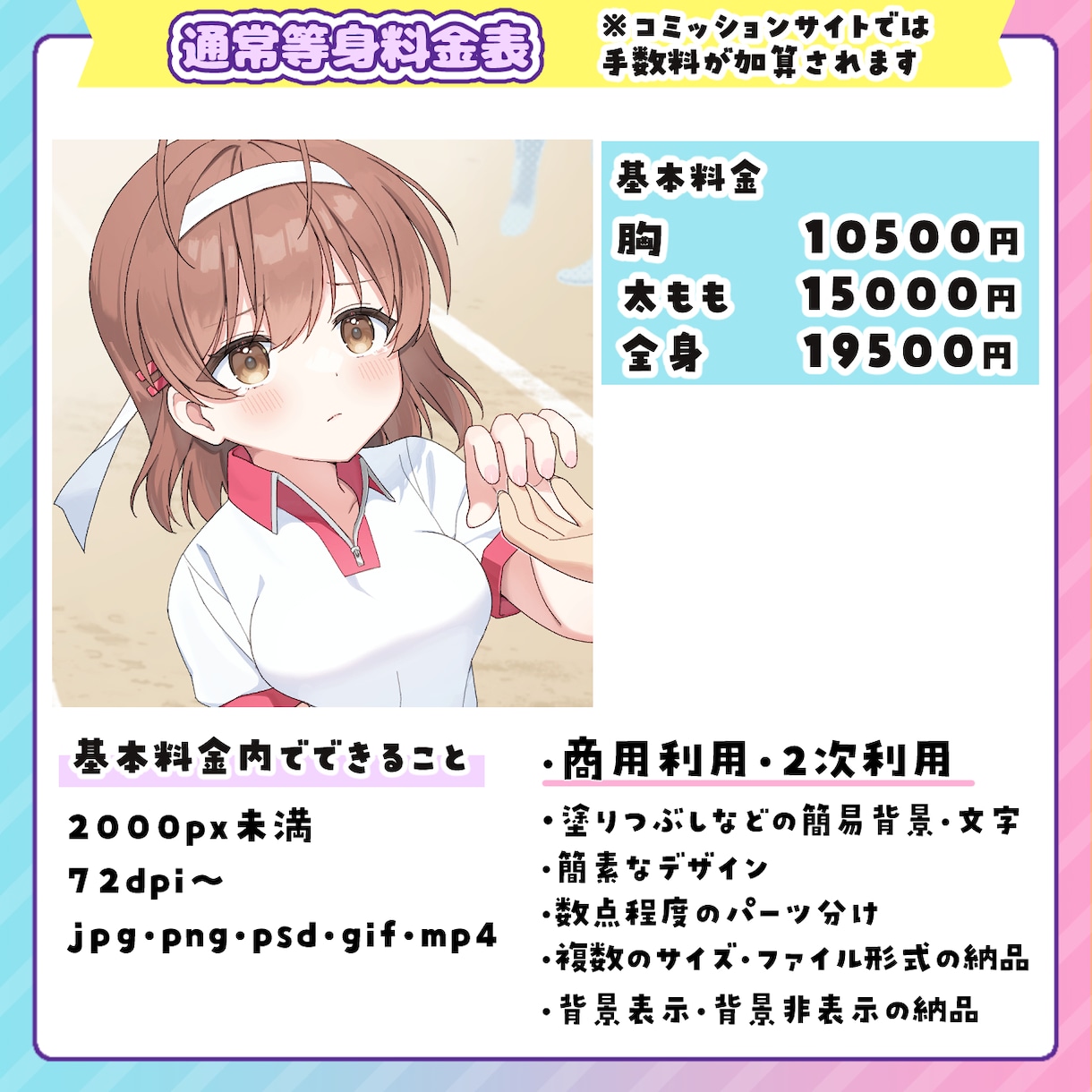 立ち絵、スチル、サムネに！かわいい女の子描きます ―もちぷにっとしたかわいさが自慢です！ イメージ2