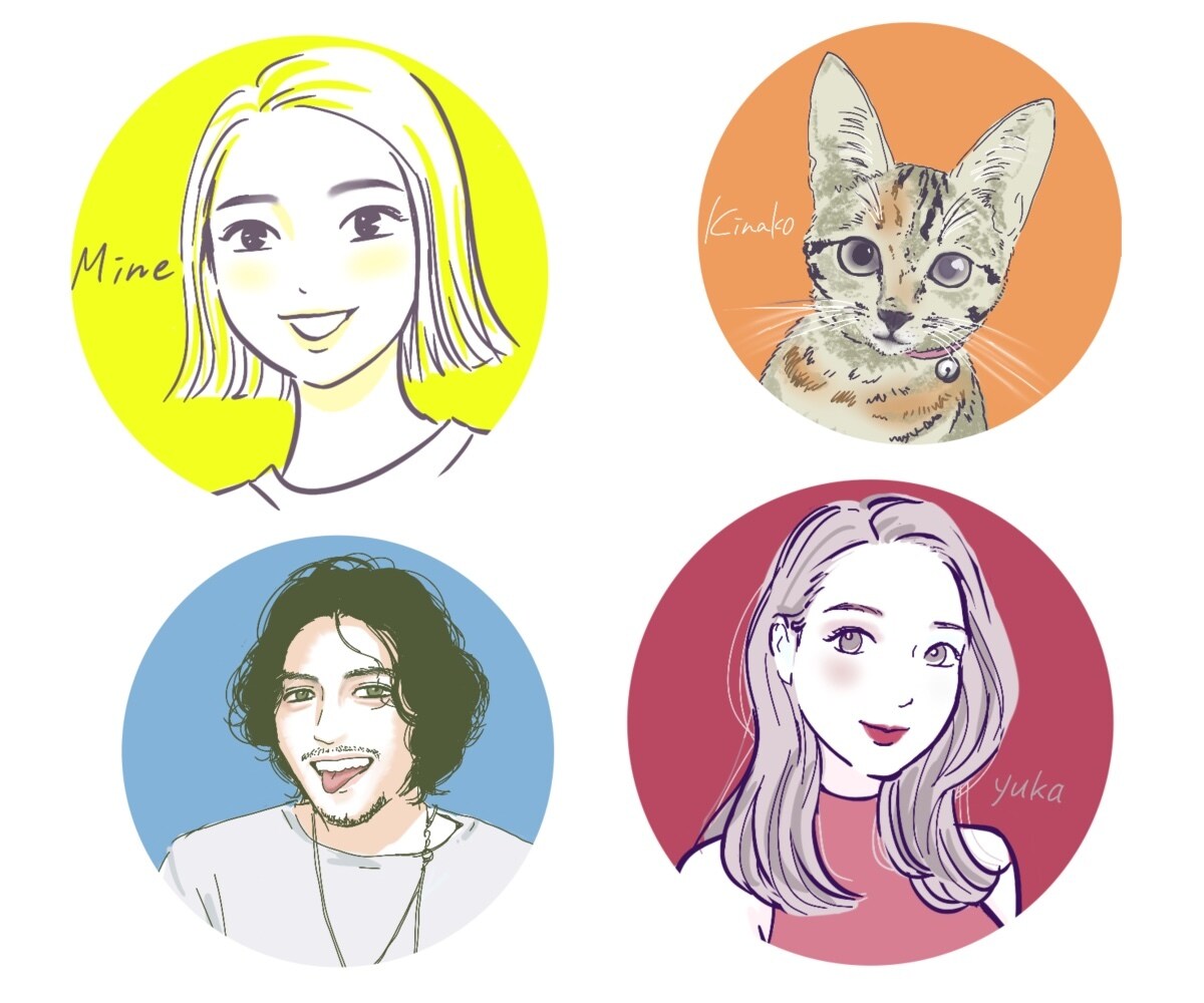 可愛い盛れるSNSアイコンお描きします あなたらしさを入れて必ず可愛いく仕上げます♡ イメージ3
