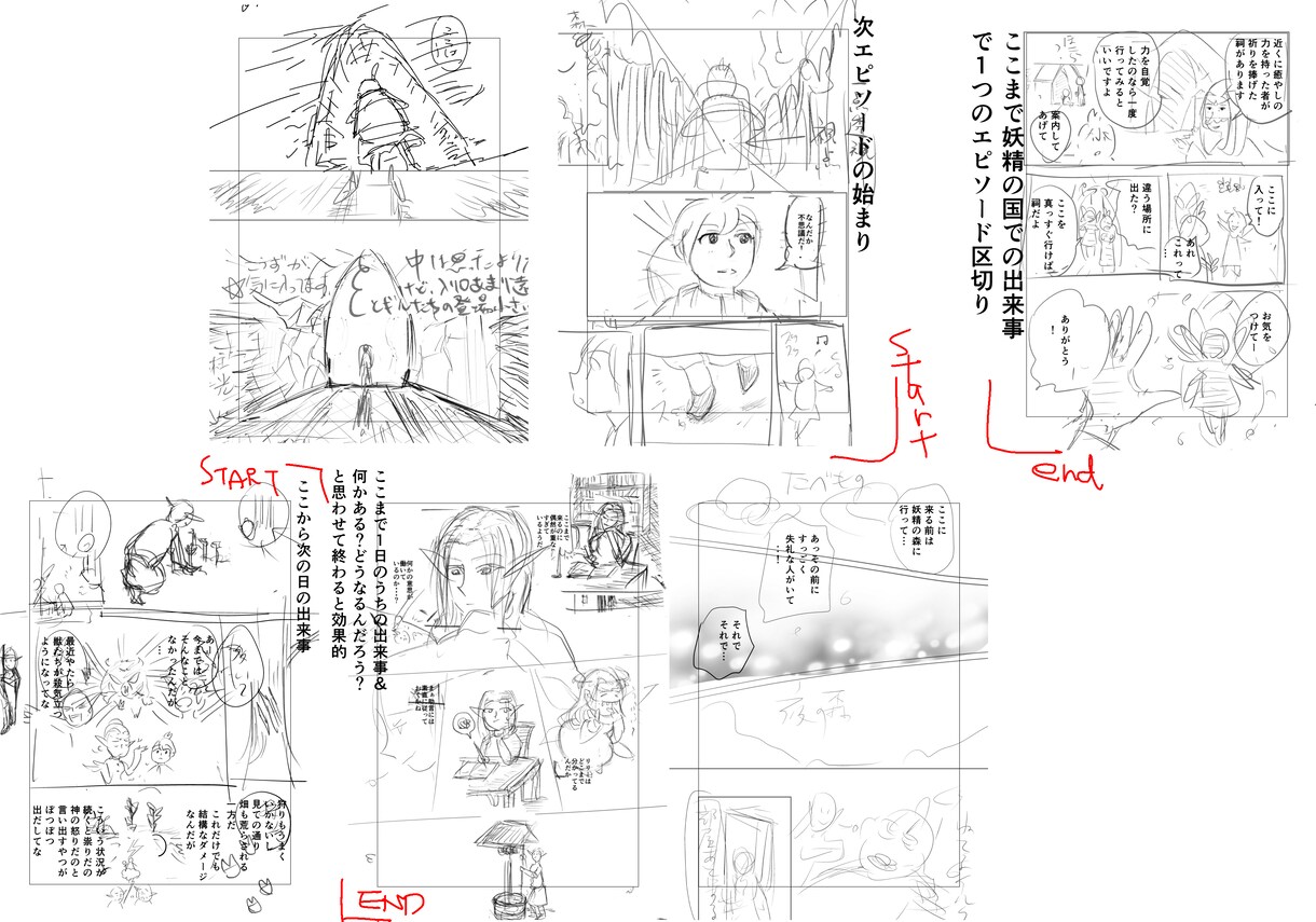 コツコツ型 漫画ネームの添削承ります ネームが完成しない！相談しながら描きたい！方向けです イメージ6