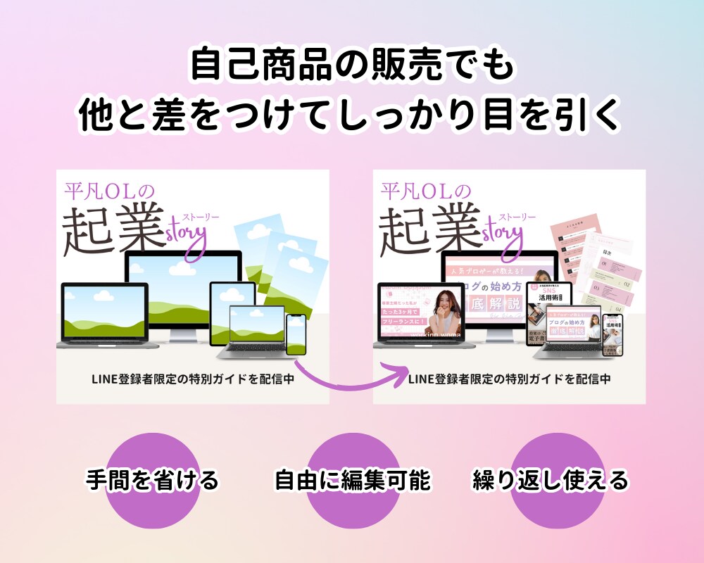 素材さえあれば簡単に作れます Canvaモックアップテンプレート[45選] イメージ4