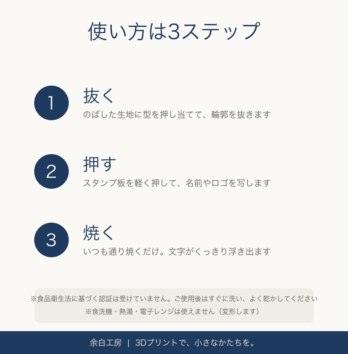 名前・ロゴのクッキー型を3Dプリントで作ります 文字スタンプ付き。誕生日・カフェの販促・プチギフトに イメージ6