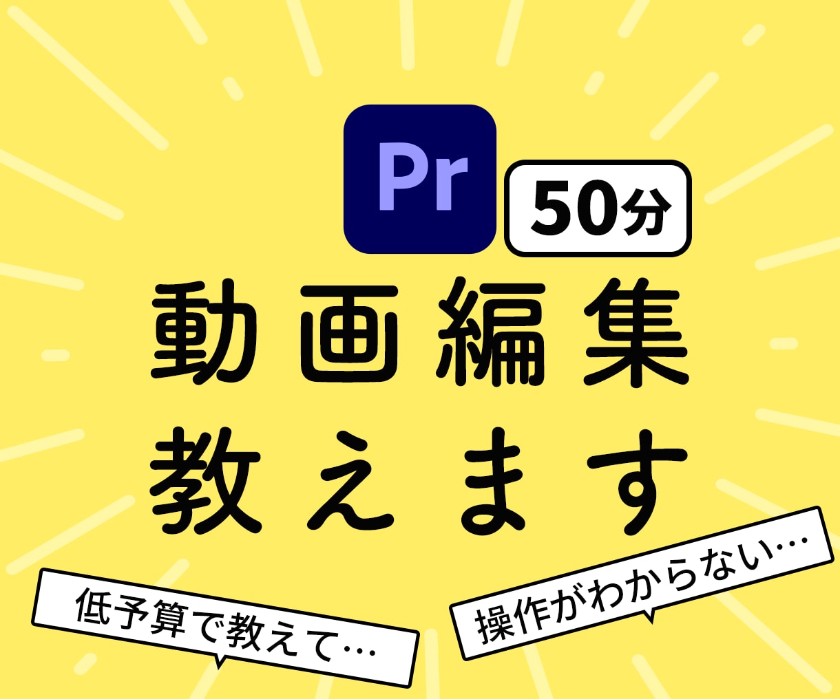 プレミアプロ操作を【レッスン】教えます プレミアプロを教えるサービス/動画編集のやり方を教える教室 イメージ1