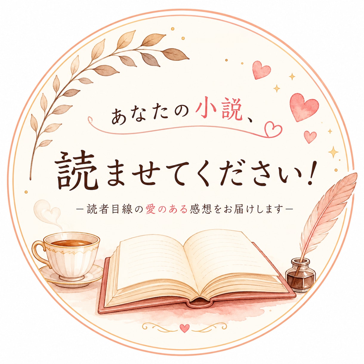 あなたの小説を読んで愛のある感想を書きます あなたの小説をぜひ読ませてください イメージ1