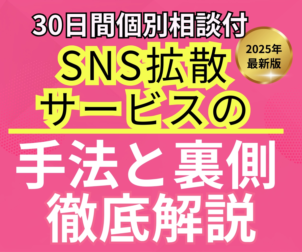 SNS拡散サービスの仕組みをDM相談付で教えます 【毎月5名様限定】拡散サービスの手法と裏側を大公開 イメージ1