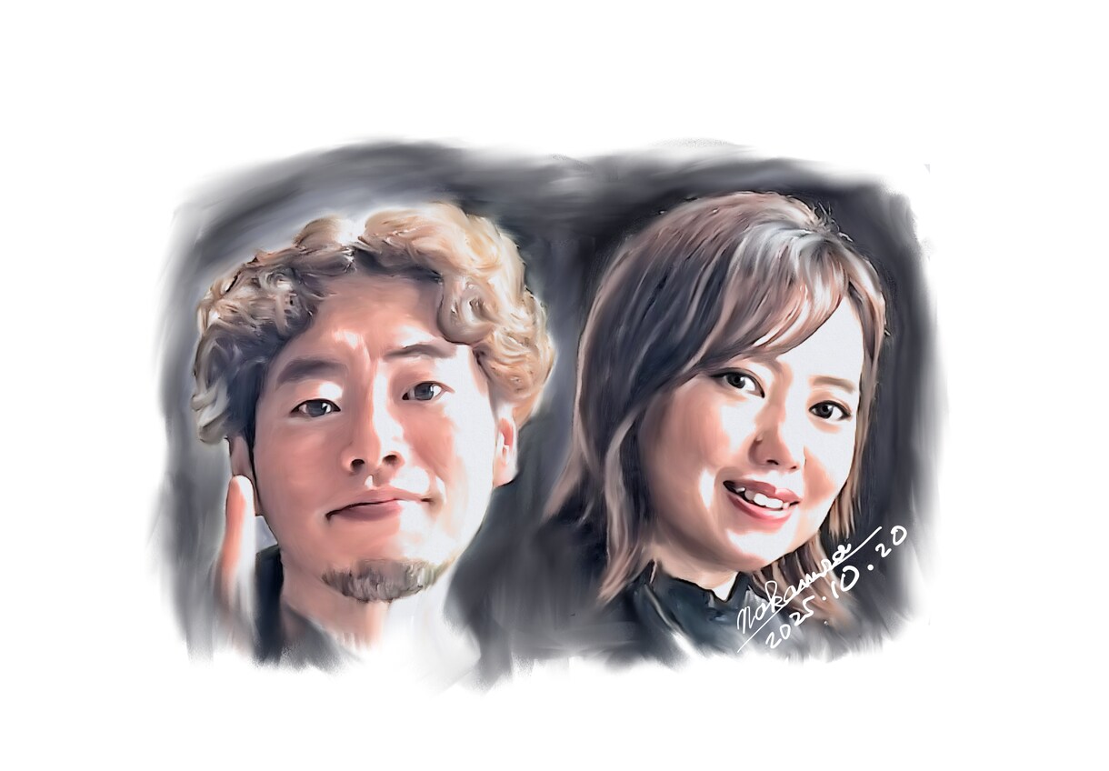 似顔絵をデジタルで描きます イラストとは違い本物そっくりに描き上がります イメージ6