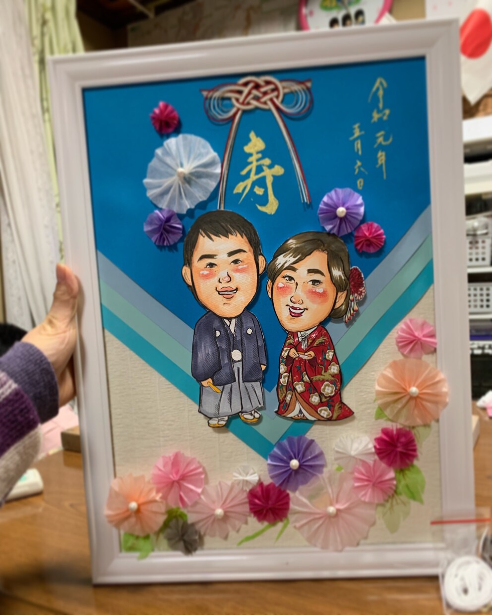 誕生日 還暦 結婚 お祝いに 似顔絵描きます その人らしさ感じるキャラクター調の似顔絵で ぜひお祝いを！ イメージ5