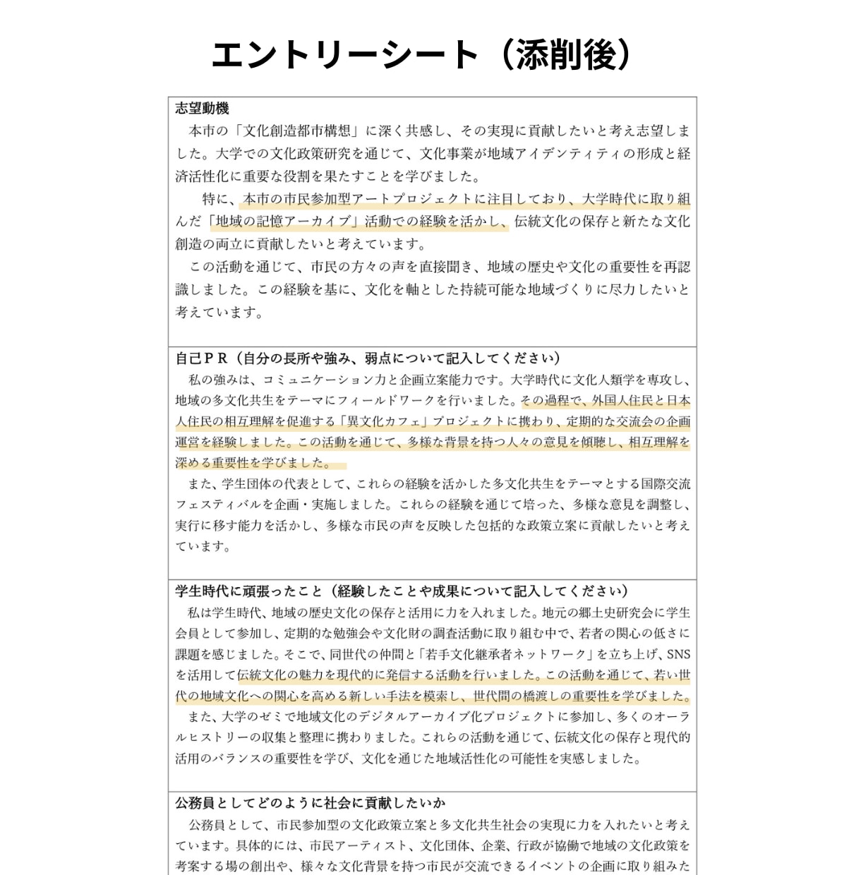 元公務員人事がエントリーシート合格レベル添削します 【公務員専用】志望先を徹底攻略して最短1日でゼロから完成可 イメージ3