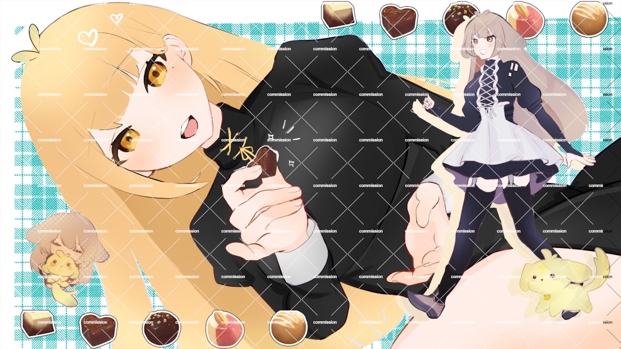 短納期可能◎かわいい詰め込みイラスト描きます 配信用MV、サムネやSNSのアイコンなどなんでも◎ イメージ1