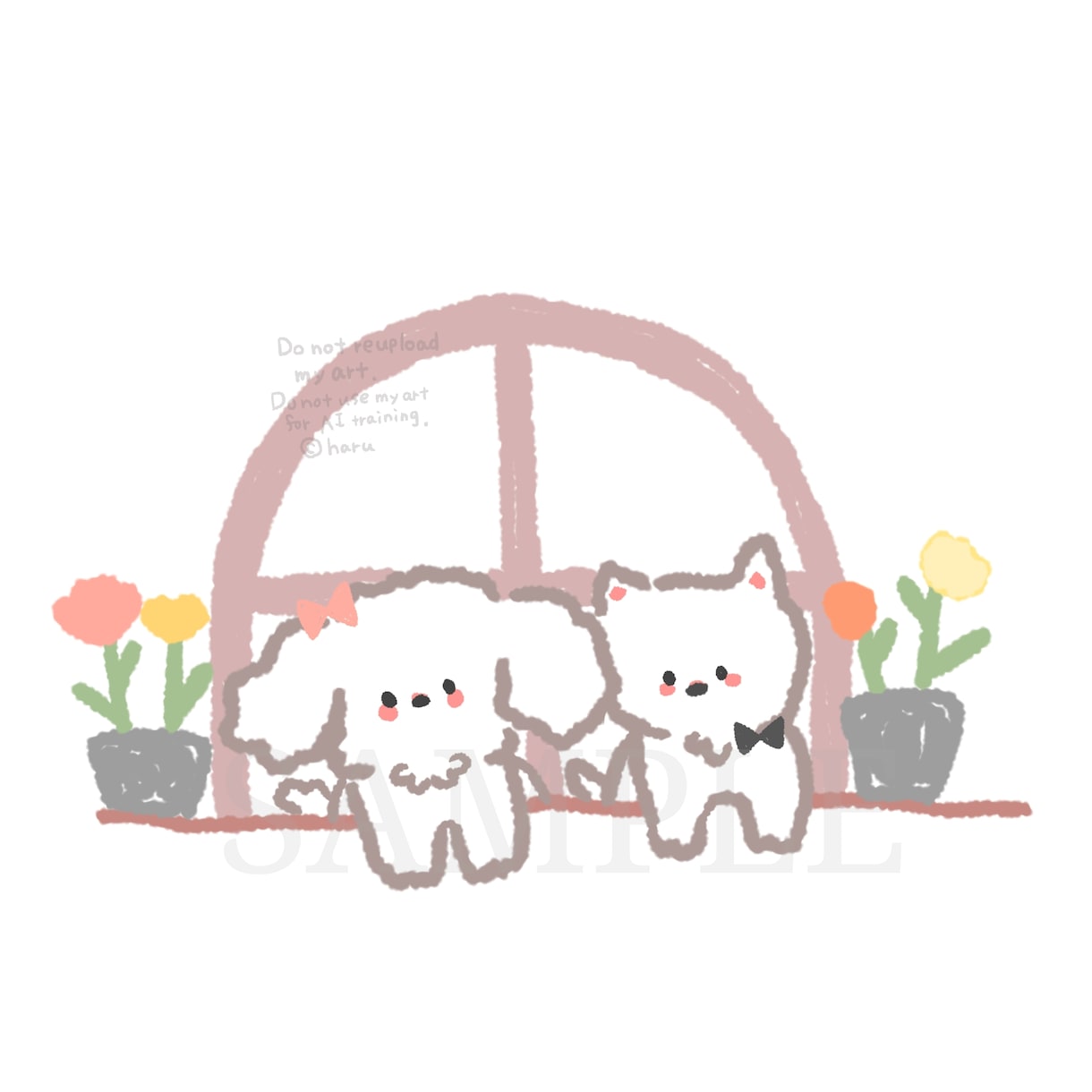 ほんわかかわいい動物イラストお描きします 大切な家族のかわいい姿をイラストに。アイコン·挿絵などにも！ イメージ9