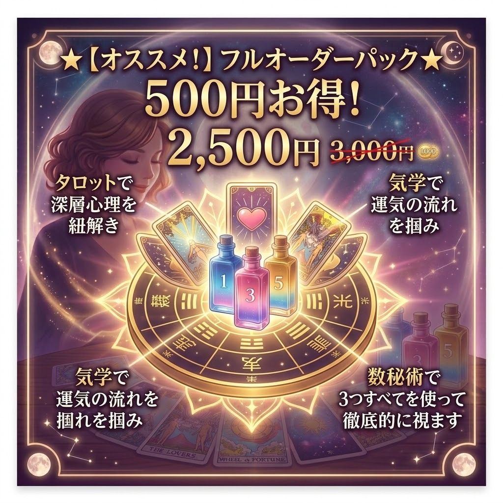 1000円から選べる恋愛・人間関係を深く鑑定します あの人の気持ちや未来を3つの占術で多角的に紐解きます✨ イメージ7