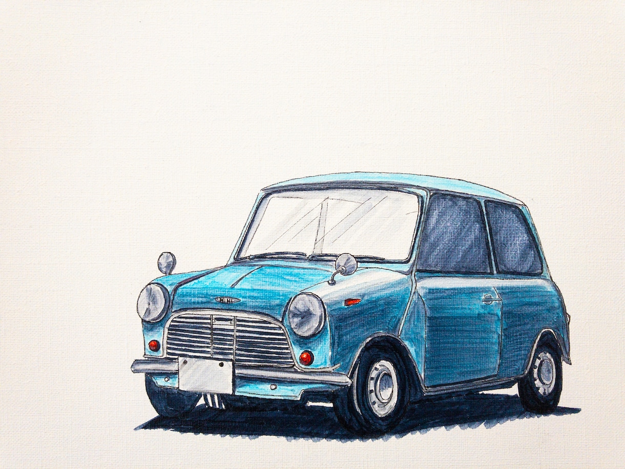 愛車、車好きの方へ手描きイラストをお送りします 世界で1枚だけの手描きイラストをお届け致します♪ イメージ5