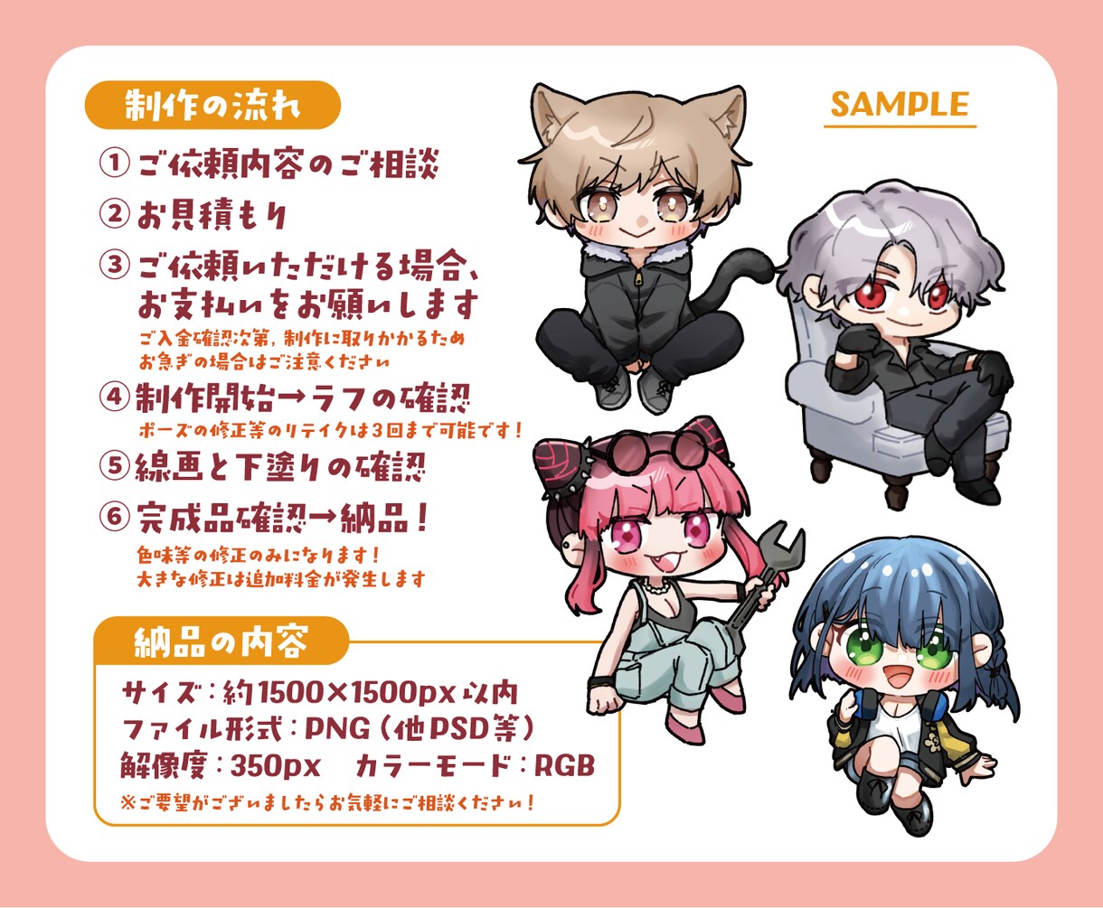 POPなSDキャラ作成します 「かわいい！」と言われる一枚、描きます！ イメージ2