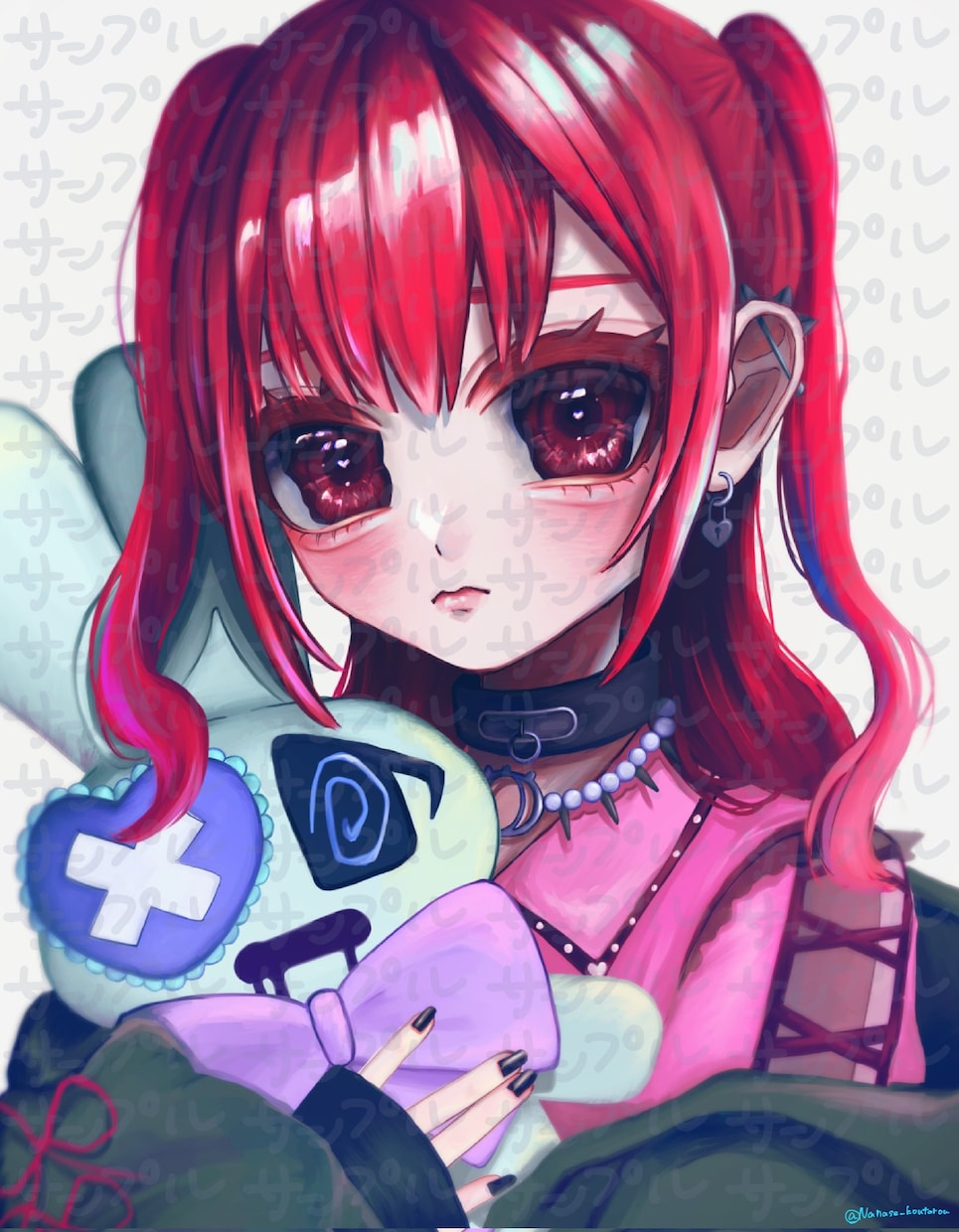 彩度高め・病みかわいい個性派SNSアイコン描きます 相談のみ可能！お気軽にDMにてご相談ください イメージ4