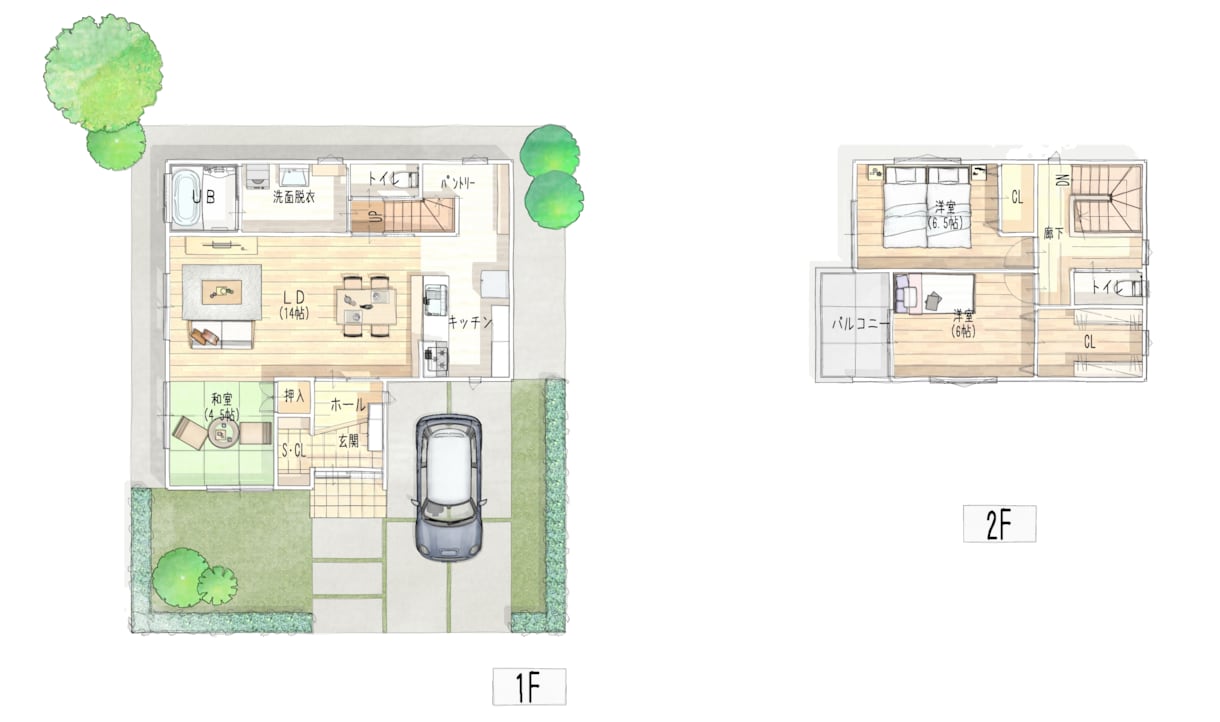 戸建て住宅の間取り図を手書き風にトレースします 建築CAD使用できれいに仕上げます。 イメージ2