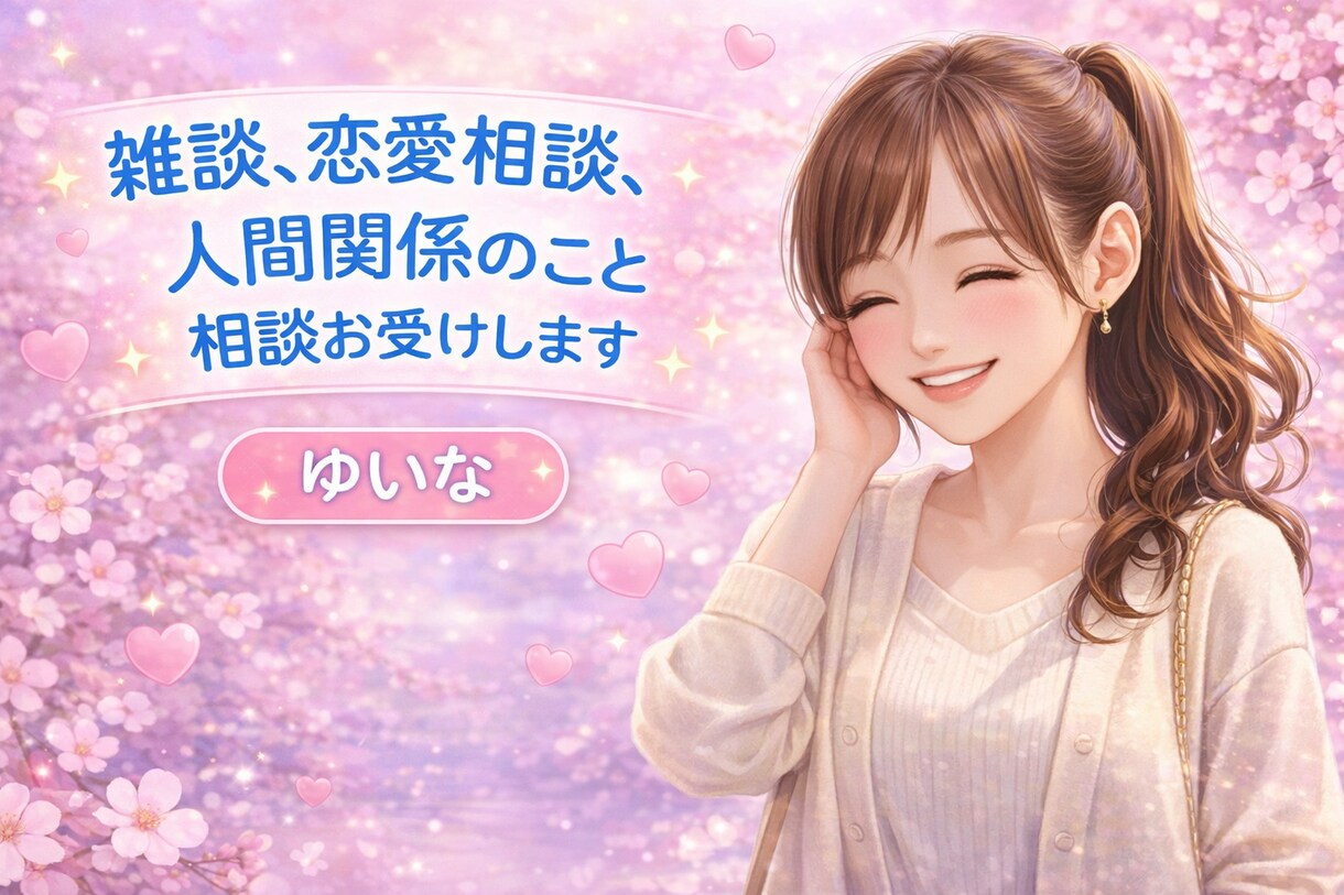 雑談、恋や人間関係、子育て、仕事の悩み、聞きます 愚痴でもお悩みでも何でも話してくださいね。一緒に考えましょう イメージ1