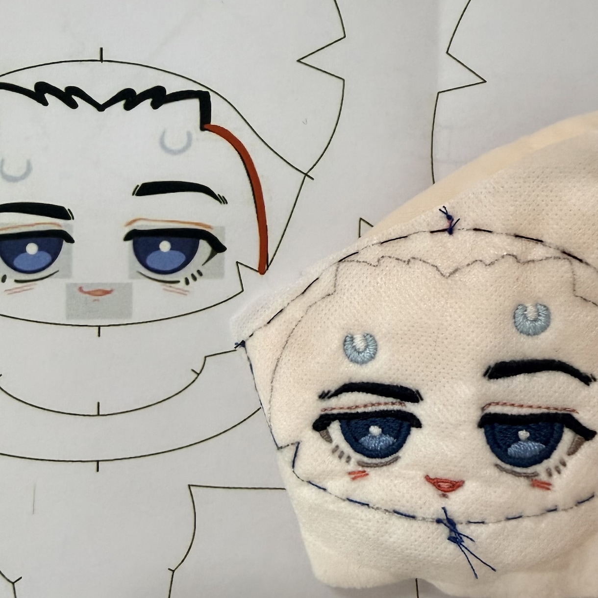 手刺繍 顔パーツ制作代行します 刺繍が苦手な方のお手伝いができたら嬉しいです イメージ2