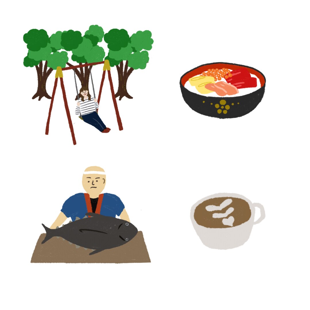 イラスト4点セット　やさしいタッチの挿絵を描きます 雑誌やマップ、WEBなどにお使いください イメージ4