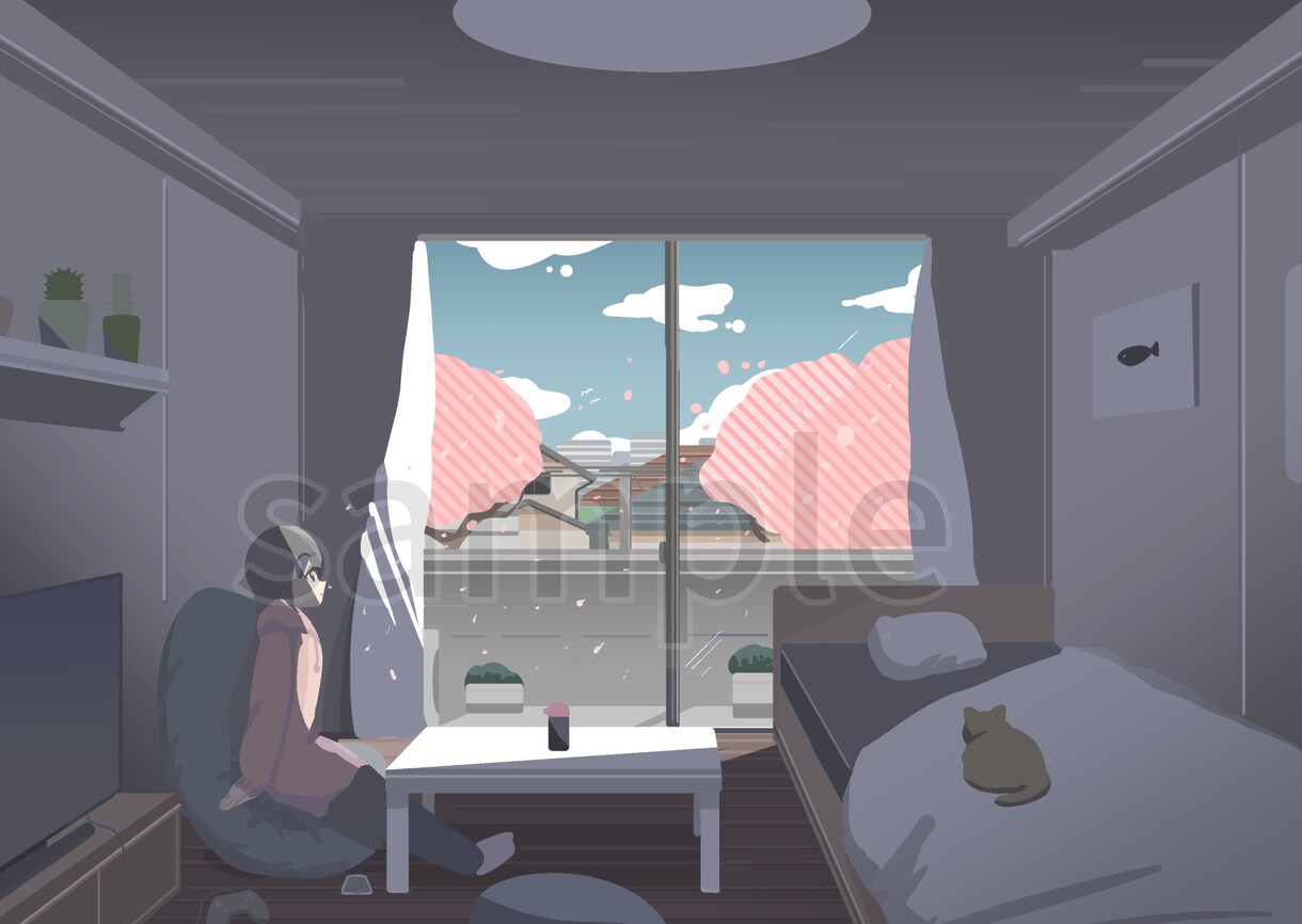 シンプルな絵柄でイラストを描きます 動画、ブログ等での利用はもちろん、商用利用もOK イメージ5