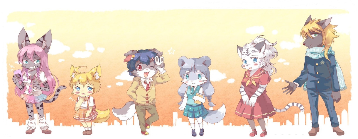 アイコン、ヘッダー、挿絵等のイラストお描きします アニメ、可愛い、ポップ、似顔絵等幅広い絵柄に対応しています！ イメージ7