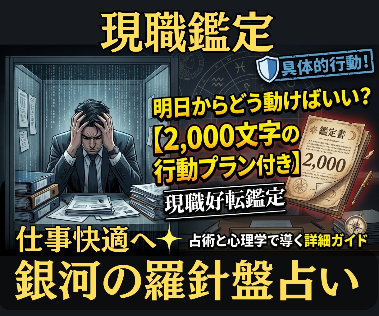 占術と心理学であなたの職場の悩みを解消します 【現職好転】西洋占星術×数秘×タロットの融合占術★アドバイス イメージ3