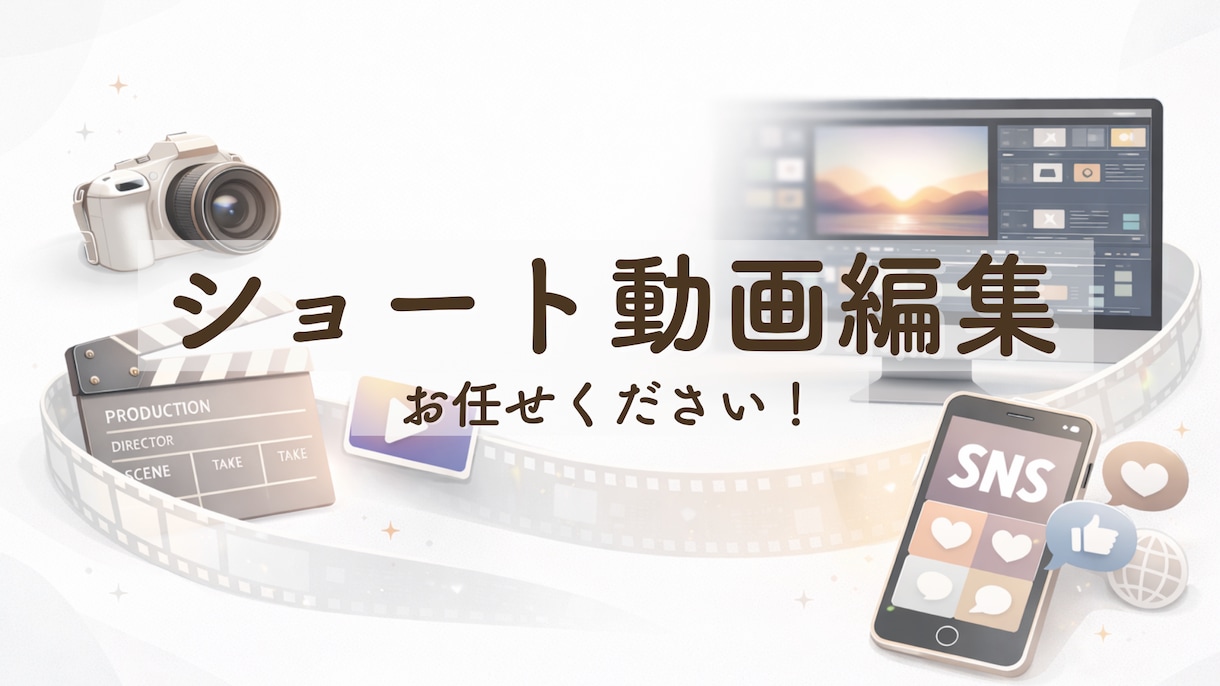ショート動画編集承ります 世界観やトーンを整えながら、伝わる動画を制作します。 イメージ1