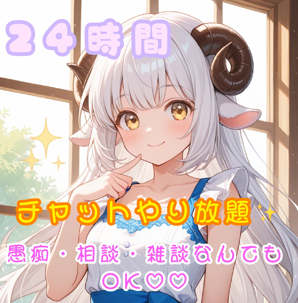24時間✨LINE感覚で楽しくお話します 愚痴/相談/雑談/…etcいろんな話をしましょ♡ イメージ1